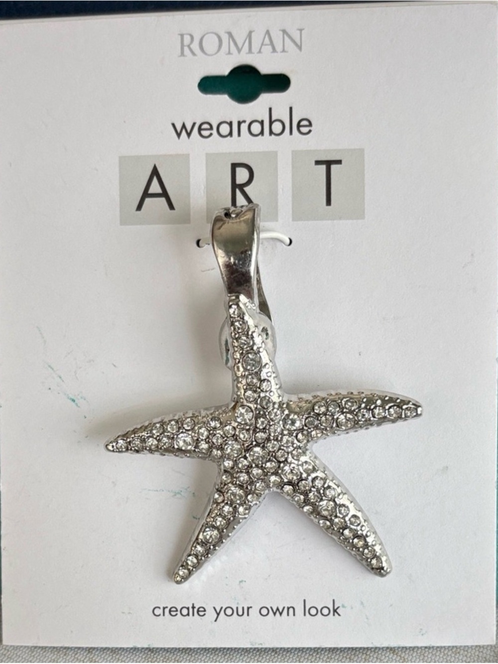 Roman Wearable ART Silver Starfish Pendant Necklace